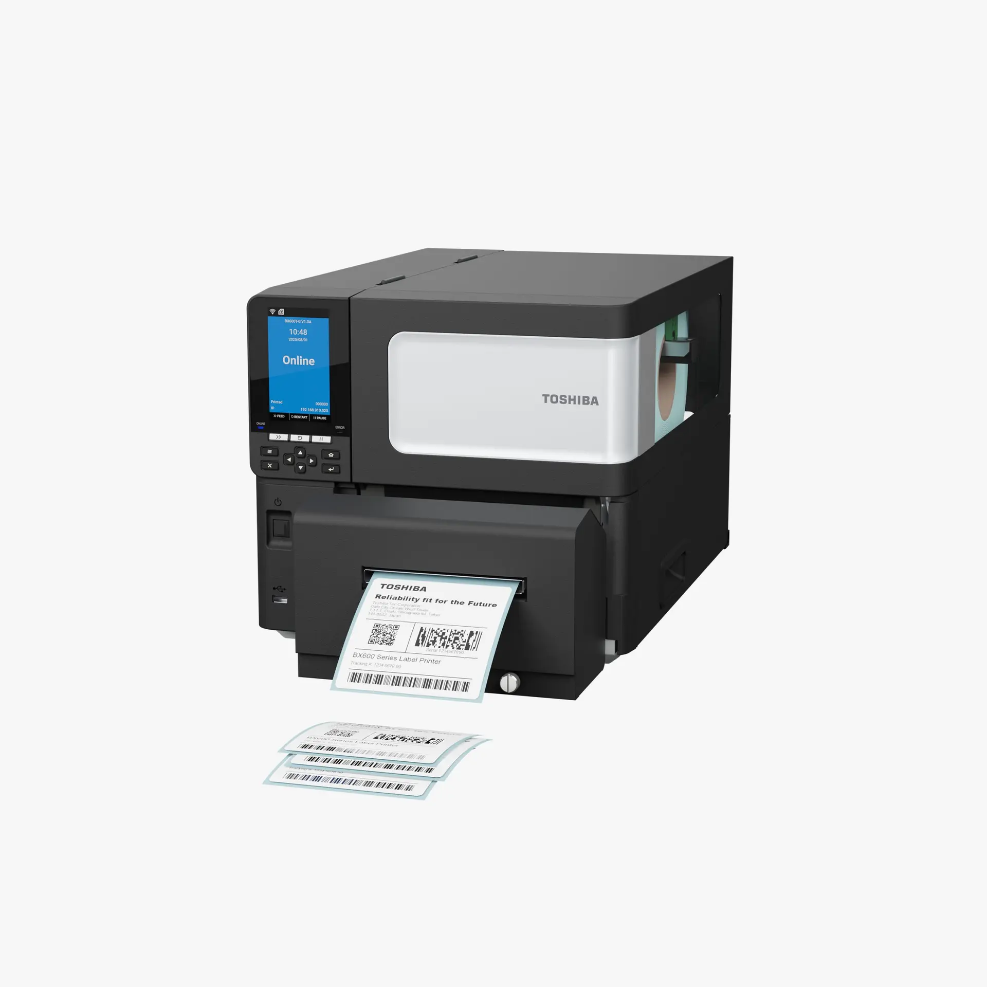 TOSHIBA BX620T-GS02-QM-S 6-Inch 203 DPI Industrial Barcode Printer